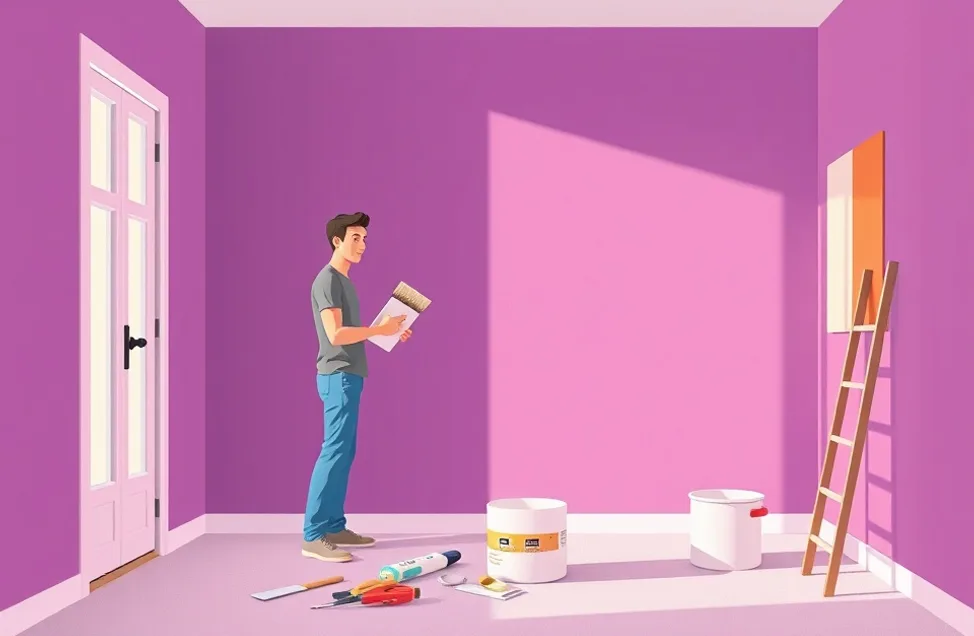 Intérieur rénové après travaux de peinture à Serris